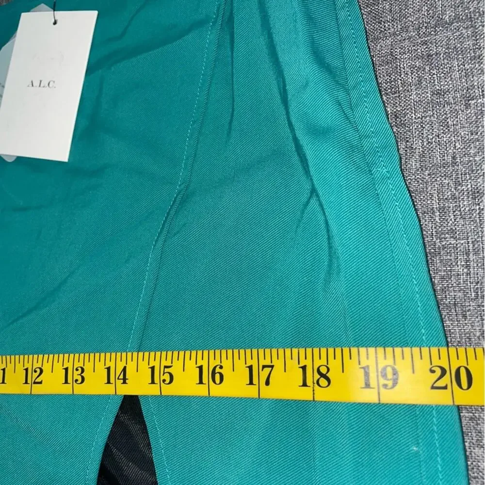 A.L.C Womens Rylee Jade Crepe Faux Wrap Notched Hem Mini Skirt Size 6 NWT
